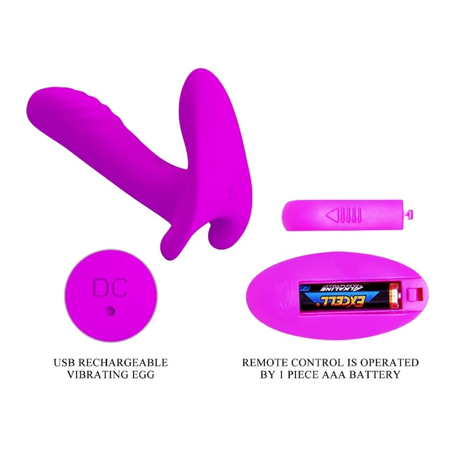 PRETTY LOVE - MASSAGER  VIBRATOR 12 VIBRATIONS REMOTE CONTROL PURPLE